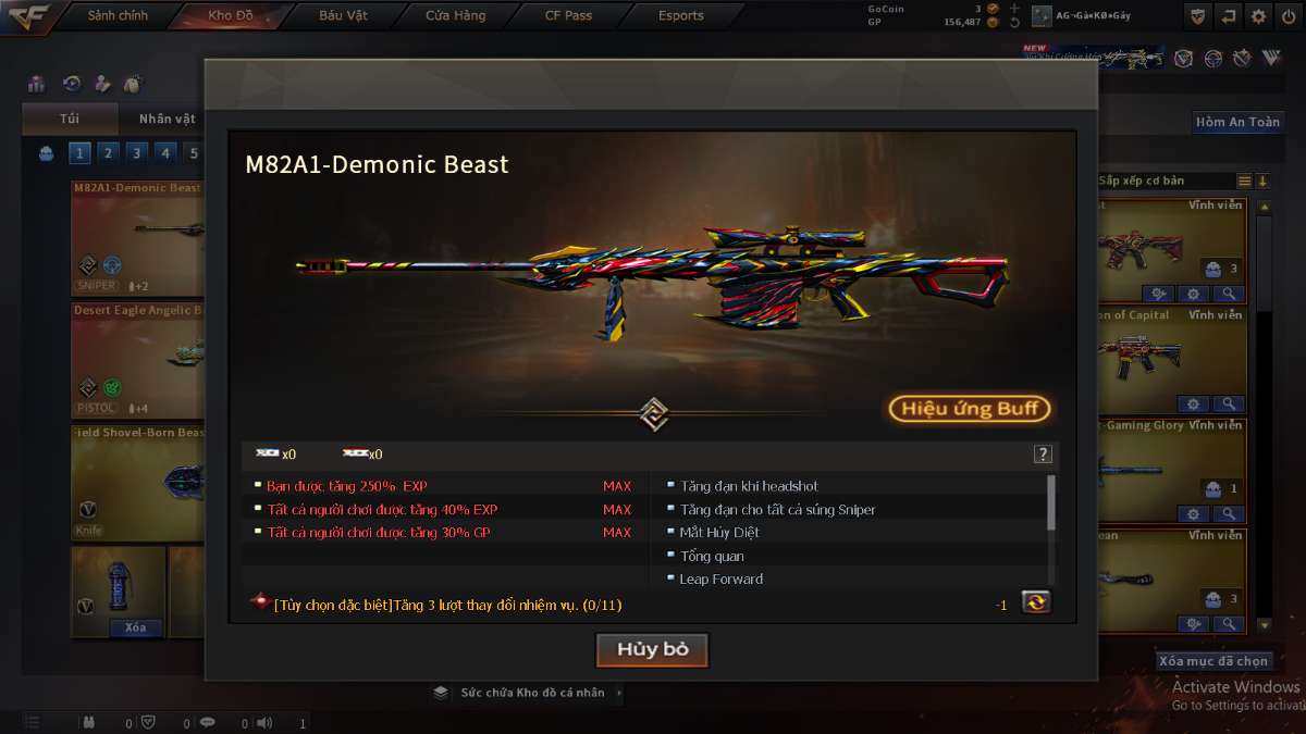 shop acc cf uy tin gia re